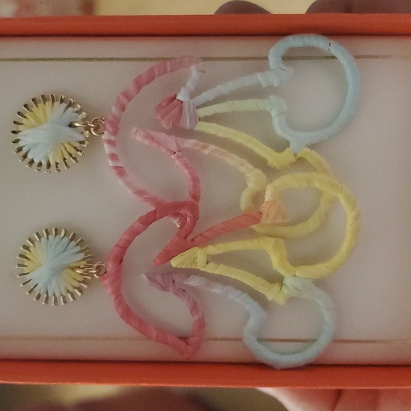 🍒 PINK LINEN Cherry drop Earrings - Picture 4 of 8